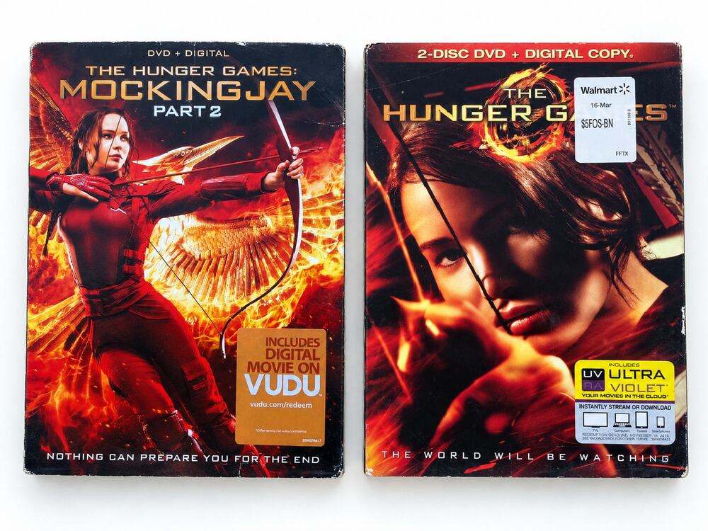 The Hunger Games & Mockingjay Part 2 DVD Lot of 2 Jennifer Lawrence